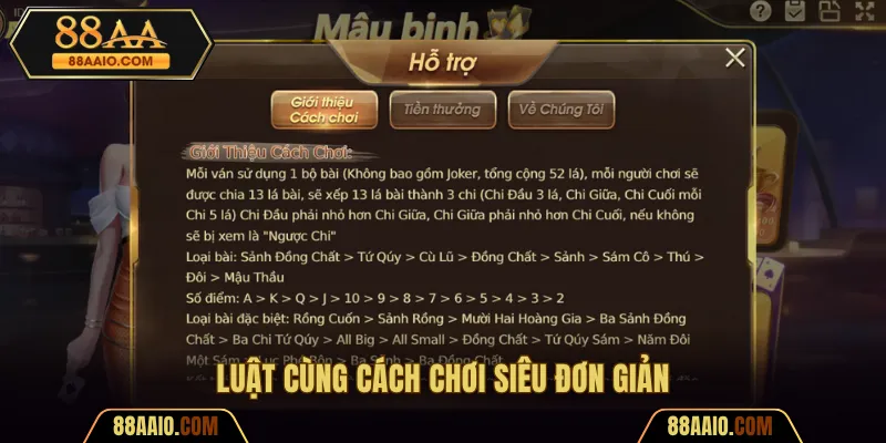 Luật cùng cách chơi siêu đơn giản